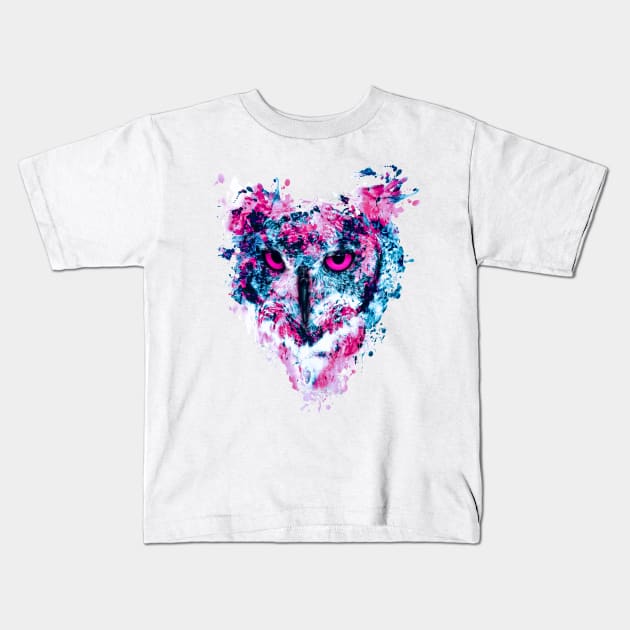 Owl IV Kids T-Shirt by rizapeker